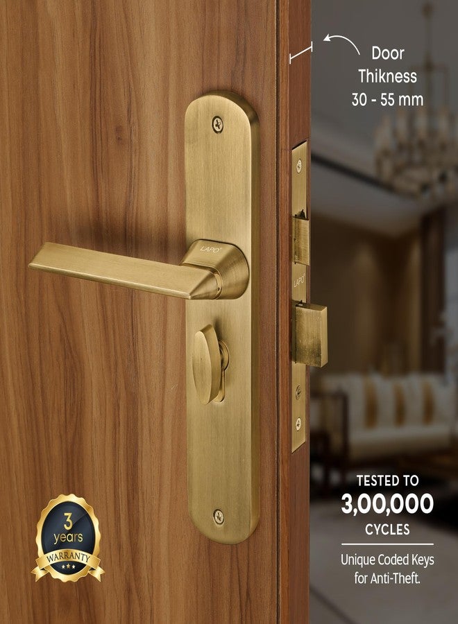 LAPO Mortise Door Lock Set - Heavy Duty Main Door Lock with Keys, 60mm Cylinder, 45x45 mm Lockbody, Handle Lock for Home, Office, Bedroom, Hotel (Antique Finish, 3 Years Warranty) Cy-156 - Image 2